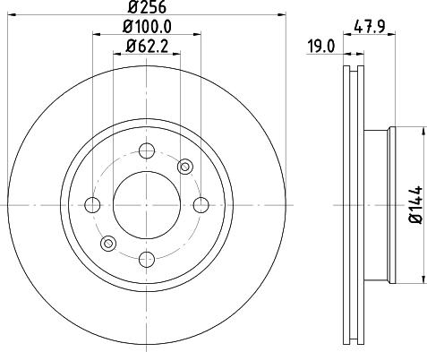 DON PCD14162 - Тормозной диск autosila-amz.com