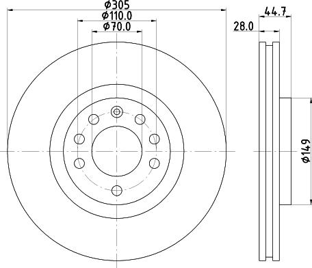 DON PCD14872 - Тормозной диск autosila-amz.com