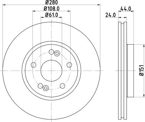 DON PCD14232 - Тормозной диск autosila-amz.com