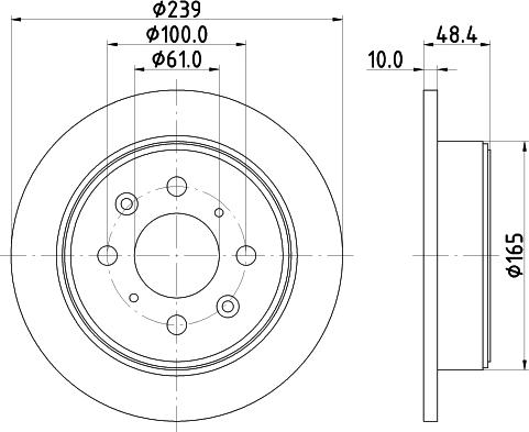 DON PCD14752 - Тормозной диск autosila-amz.com