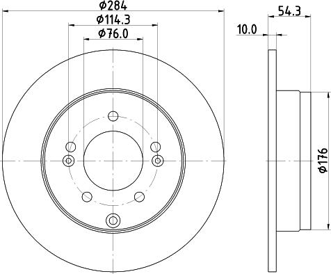 DON PCD14722 - Тормозной диск autosila-amz.com