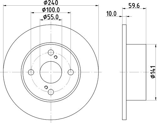 DON PCD14772 - Тормозной диск autosila-amz.com