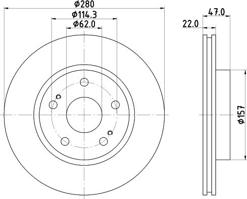 DON PCD15472 - Тормозной диск autosila-amz.com