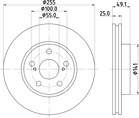 DON PCD15552 - Тормозной диск autosila-amz.com