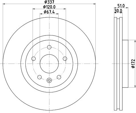 DON PCD15671 - Тормозной диск autosila-amz.com