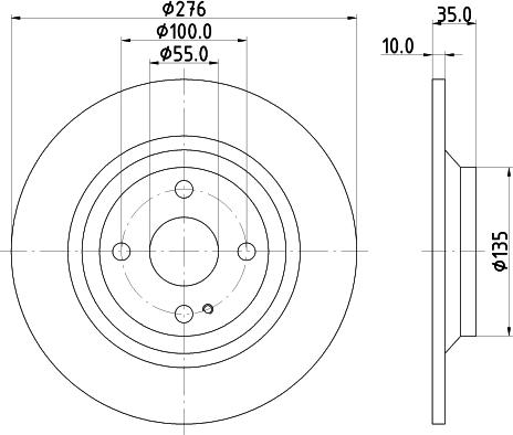 DON PCD15002 - Тормозной диск autosila-amz.com