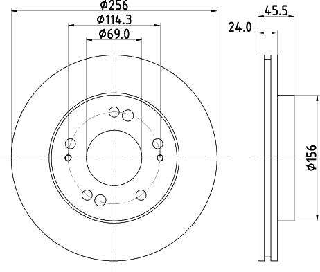 DON PCD15162 - Тормозной диск autosila-amz.com
