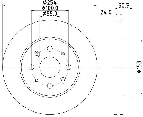 DON PCD15242 - Тормозной диск autosila-amz.com