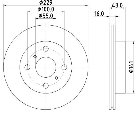 DON PCD15262 - Тормозной диск autosila-amz.com