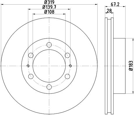 DON PCD15212 - Тормозной диск autosila-amz.com