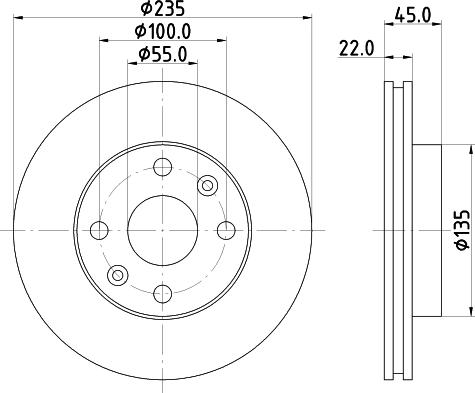 DON PCD15702 - Тормозной диск autosila-amz.com