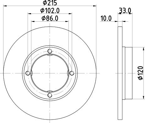 DON PCD16572 - Тормозной диск autosila-amz.com