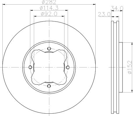 DON PCD16622 - Тормозной диск autosila-amz.com