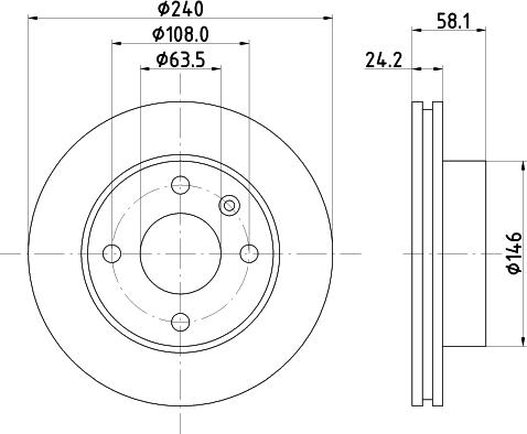 DON PCD16042 - Тормозной диск autosila-amz.com