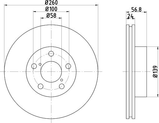 DON PCD16032 - Тормозной диск autosila-amz.com