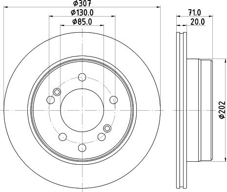 DON PCD16372 - Тормозной диск autosila-amz.com