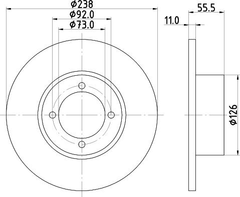 DON PCD16242 - Тормозной диск autosila-amz.com