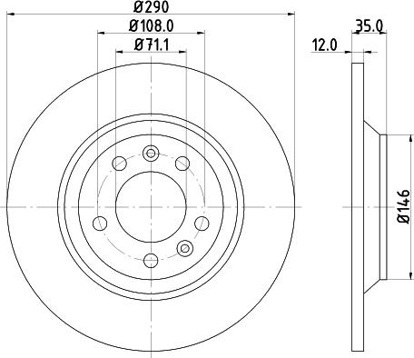 DON PCD10902 - Тормозной диск autosila-amz.com