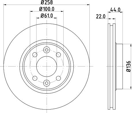 DON PCD10442 - Тормозной диск autosila-amz.com