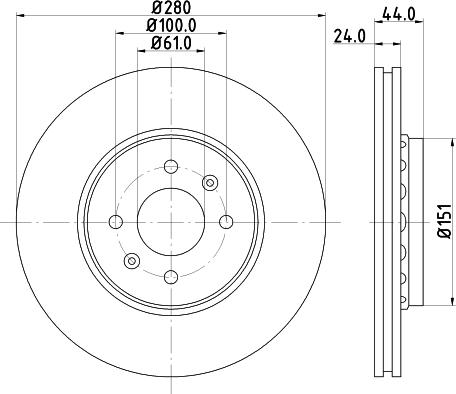 DON PCD10462 - Тормозной диск autosila-amz.com