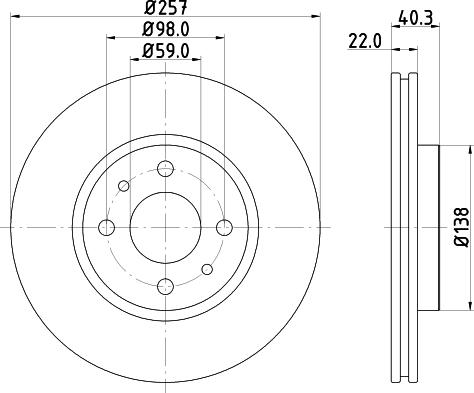 DON PCD10412 - Тормозной диск autosila-amz.com