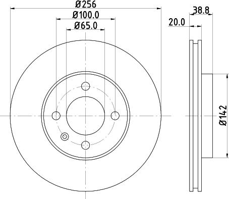 DON PCD10592 - Тормозной диск autosila-amz.com