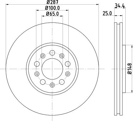 DON PCD10532 - Тормозной диск autosila-amz.com