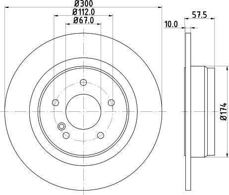 DON PCD10652 - Тормозной диск autosila-amz.com