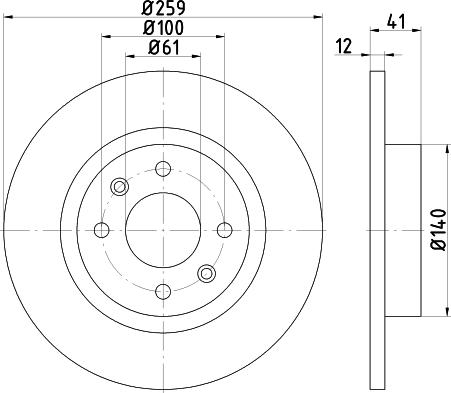 DON PCD10632 - Тормозной диск autosila-amz.com