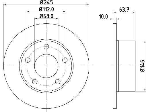 DON PCD10092 - Тормозной диск autosila-amz.com