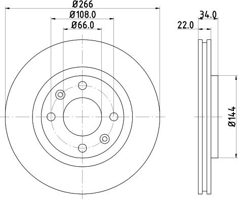 DON PCD10142 - Тормозной диск autosila-amz.com