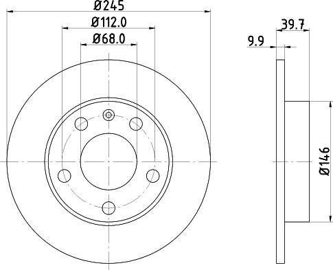 DON PCD10242 - Тормозной диск autosila-amz.com