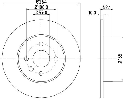 DON PCD10782 - Тормозной диск autosila-amz.com