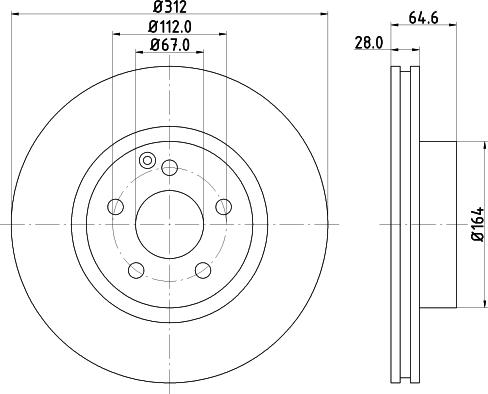 DON PCD11972 - Тормозной диск autosila-amz.com