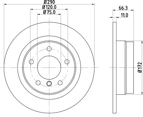 DON PCD11582 - Тормозной диск autosila-amz.com