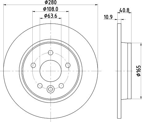 DON PCD11632 - Тормозной диск autosila-amz.com