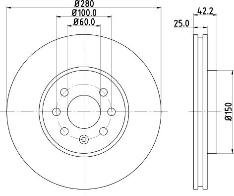 DON PCD11142 - Тормозной диск autosila-amz.com