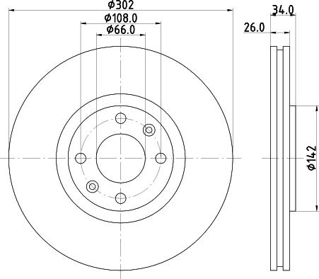 DON PCD11842 - Тормозной диск autosila-amz.com