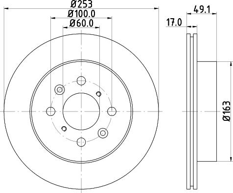 DON PCD11312 - Тормозной диск autosila-amz.com