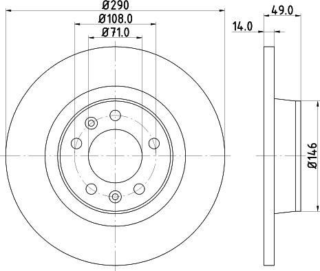 DON PCD11782 - Тормозной диск autosila-amz.com