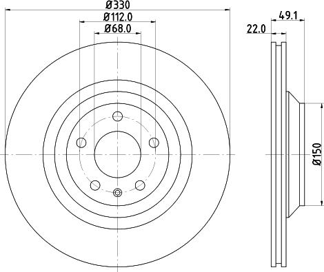 DON PCD11772 - Тормозной диск autosila-amz.com