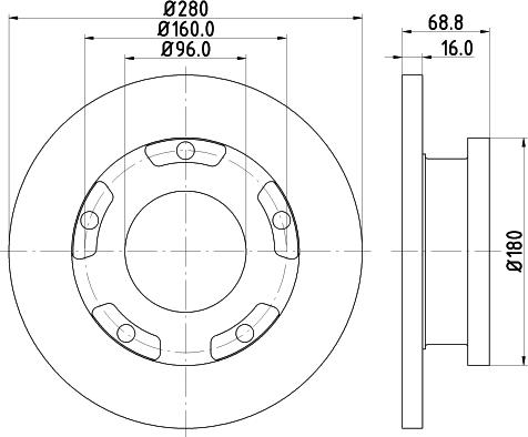 DON PCD18421 - Тормозной диск autosila-amz.com