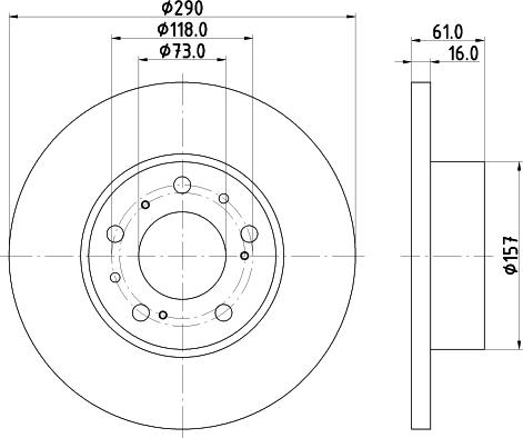 DON PCD18082 - Тормозной диск autosila-amz.com