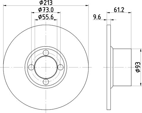 DON PCD18162 - Тормозной диск autosila-amz.com