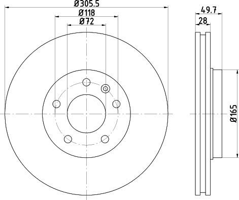 DON PCD18181 - Тормозной диск autosila-amz.com