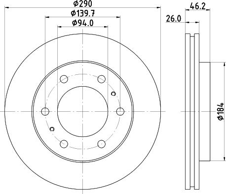 DON PCD18812 - Тормозной диск autosila-amz.com