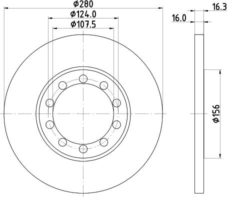 DON PCD18382 - Тормозной диск autosila-amz.com