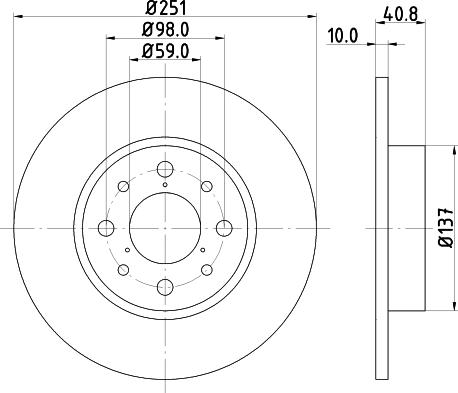 DON PCD18722 - Тормозной диск autosila-amz.com