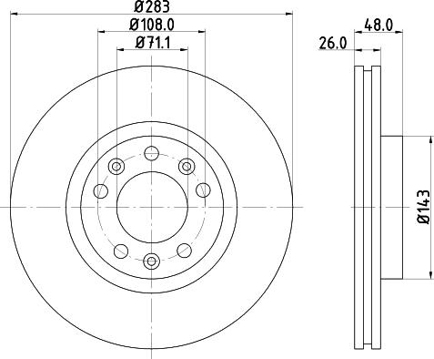 DON PCD13932 - Тормозной диск autosila-amz.com