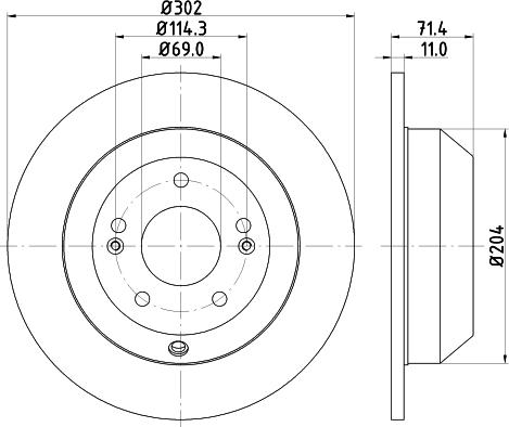 DON PCD13402 - Тормозной диск autosila-amz.com